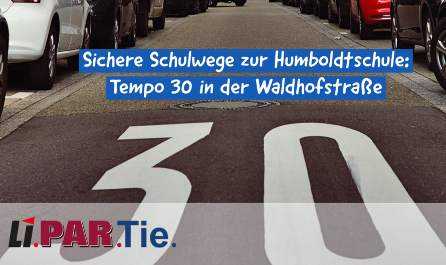 Sichere Schulwege zur Humboldtschule: Tempo 30 in der Waldhofstraße